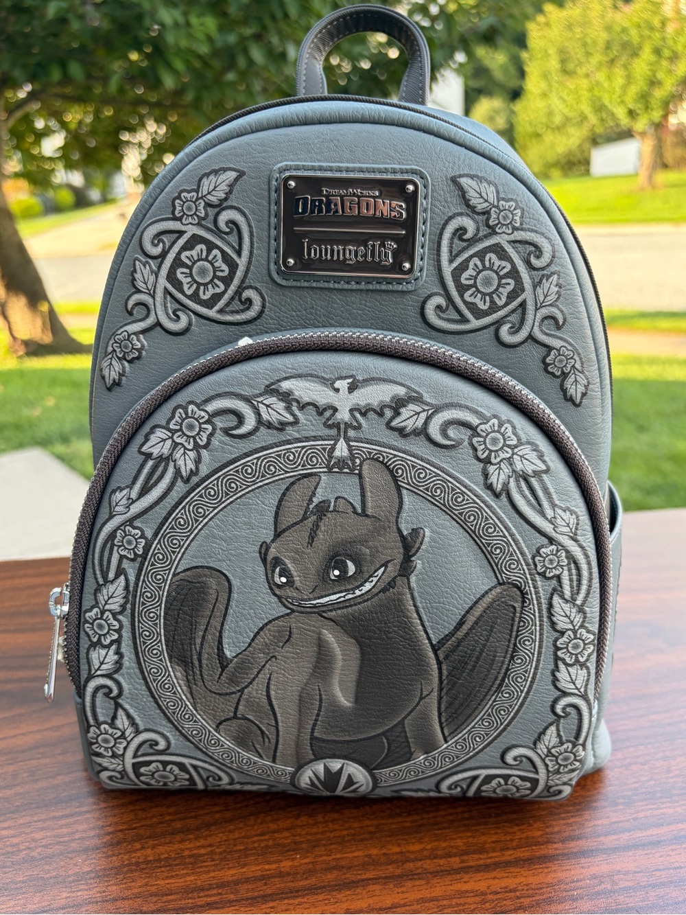 Loungefly How to Train Your Dragon Toothless Floral Mini Backpack NWT